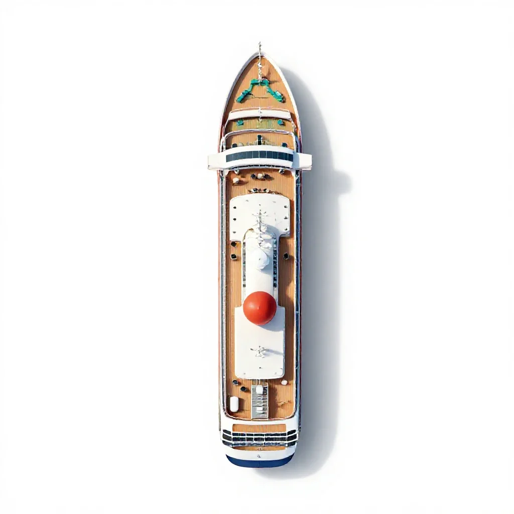 Cruise ship isolated on a white background