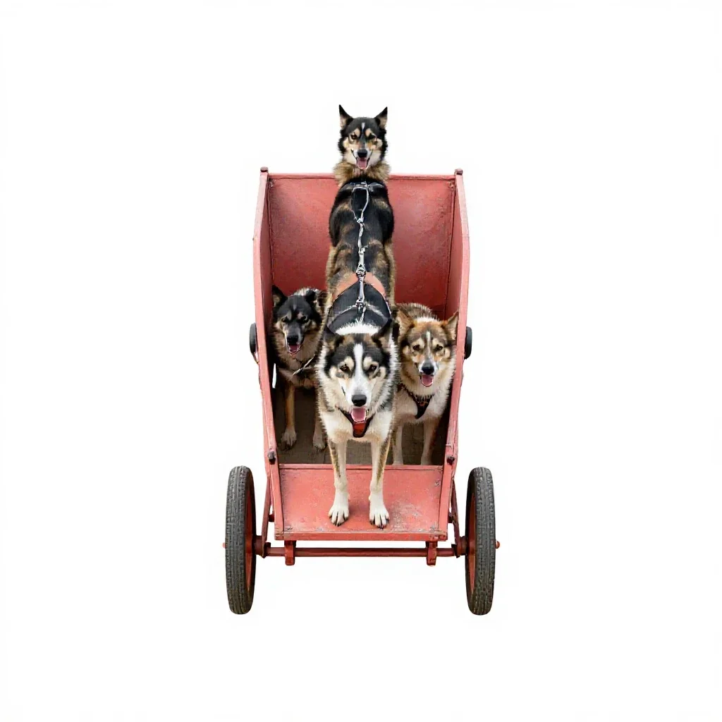Dogcart isolated on a white background
