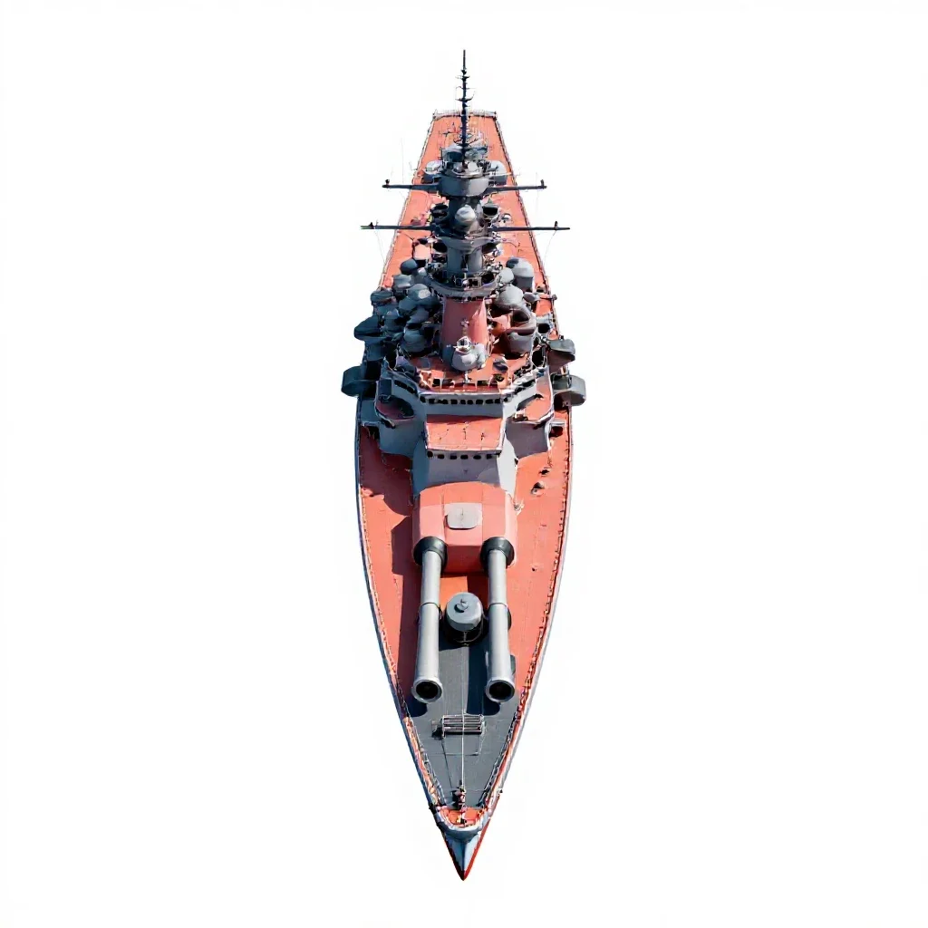 Dreadnought isolated on a white background