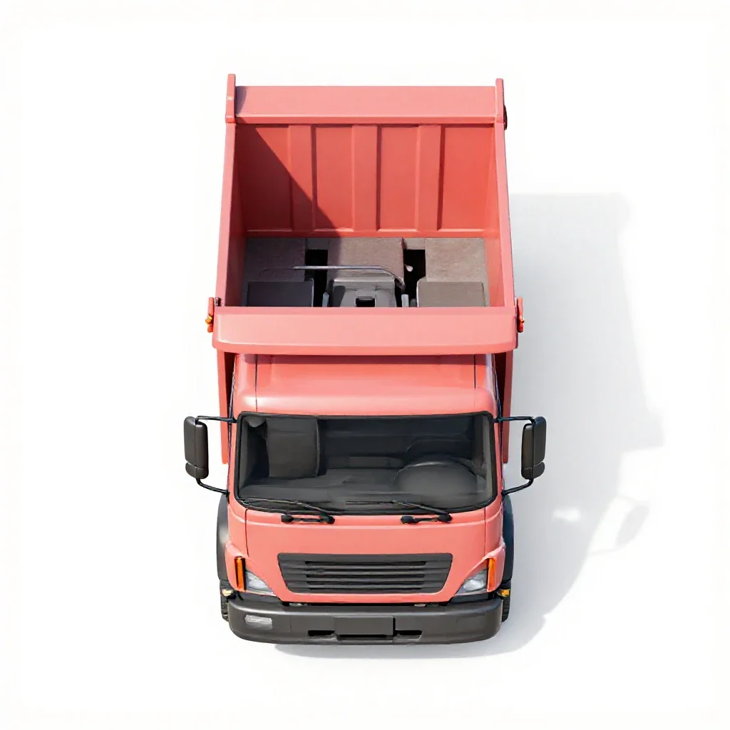 Dump truck isolated on a white background