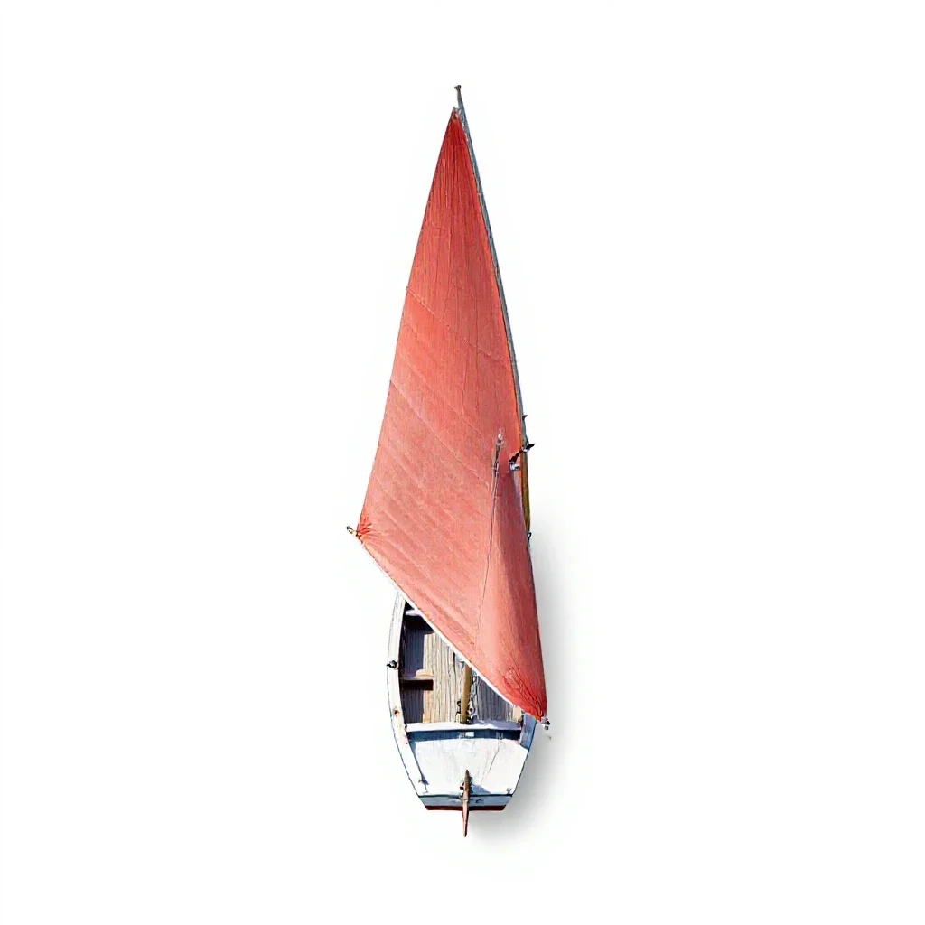 Felucca isolated on a white background