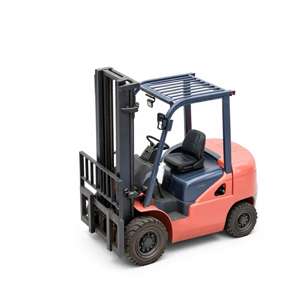 Forklift isolated on a white background