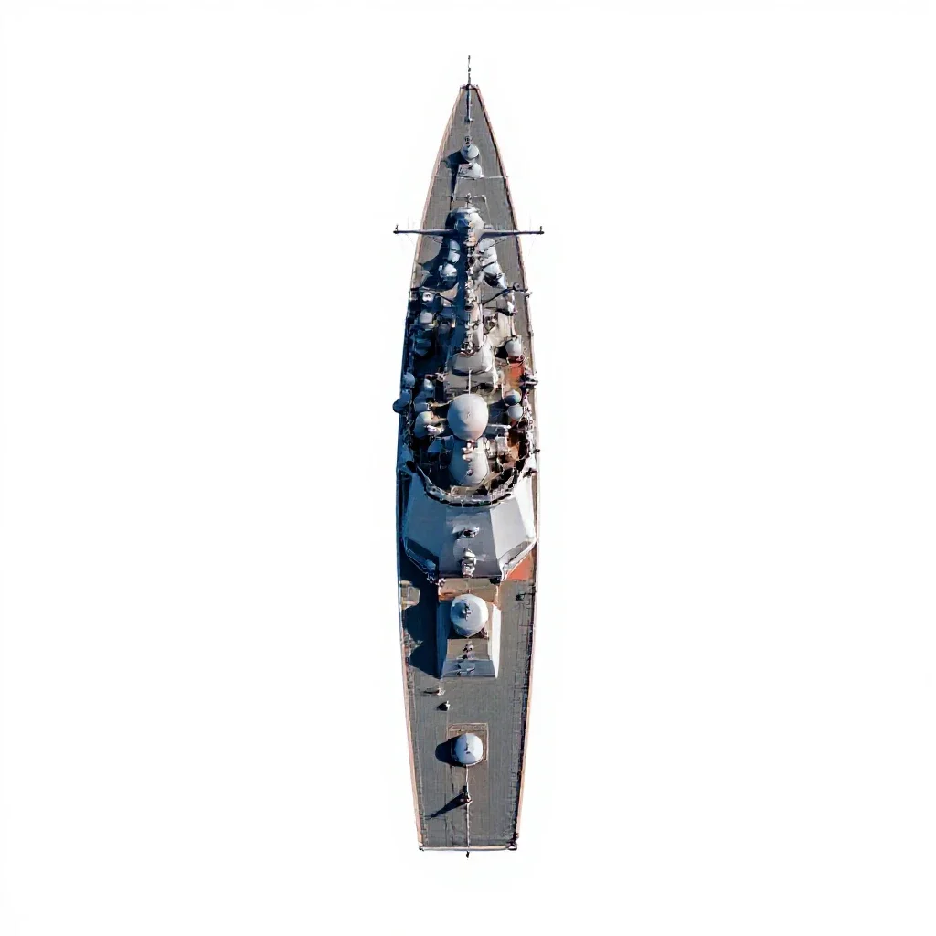 Frigate isolated on a white background
