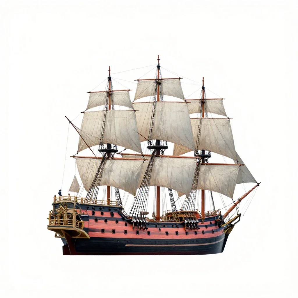 Galleon isolated on a white background