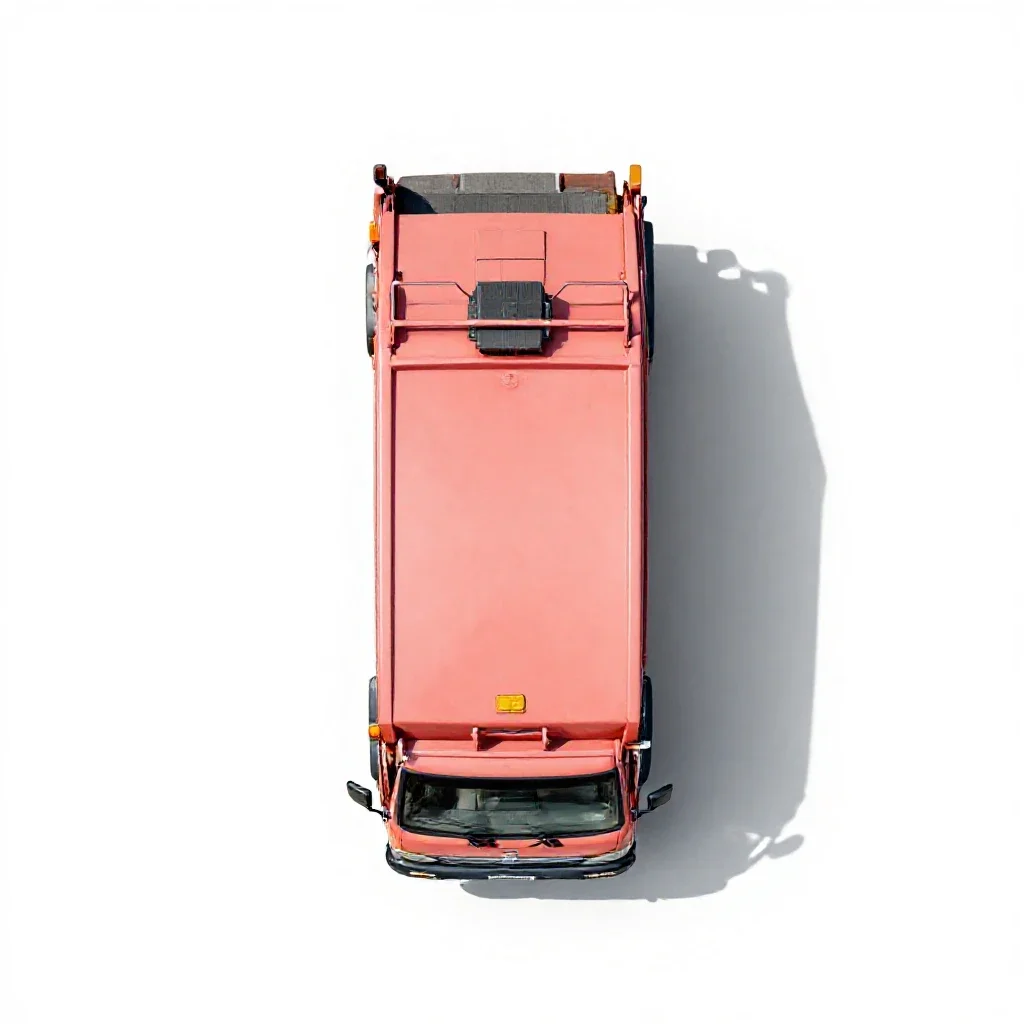 Garbage truck isolated on a white background