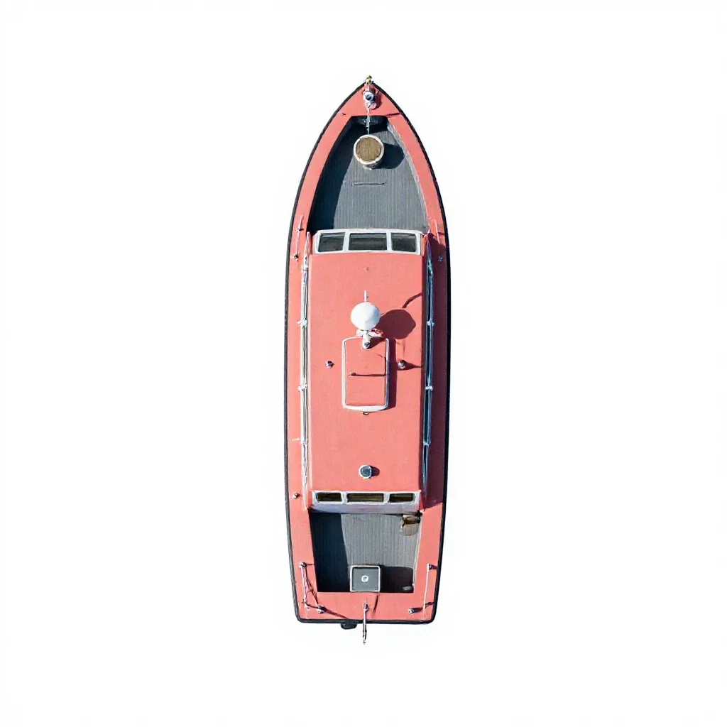 Guard boat isolated on a white background