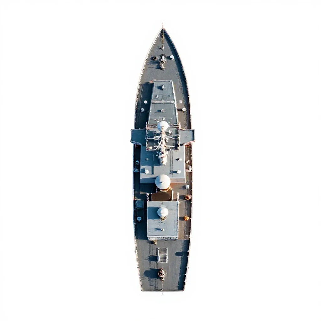 Guard ship isolated on a white background