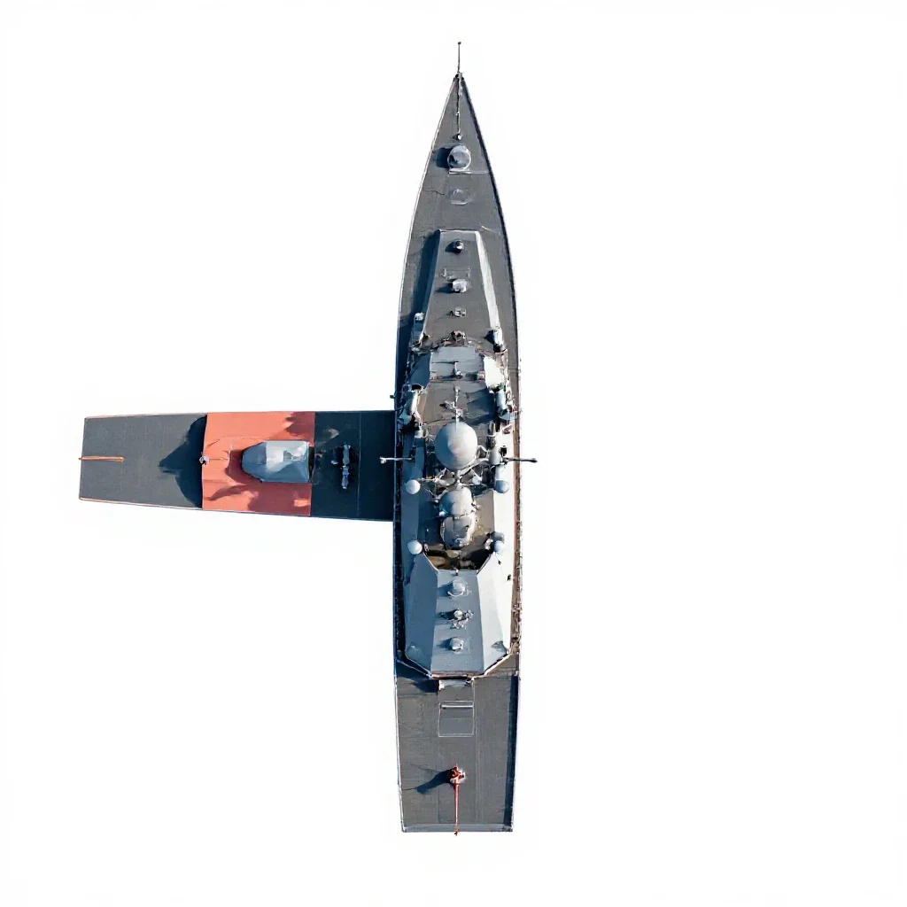 Guided missile cruiser isolated on a white background