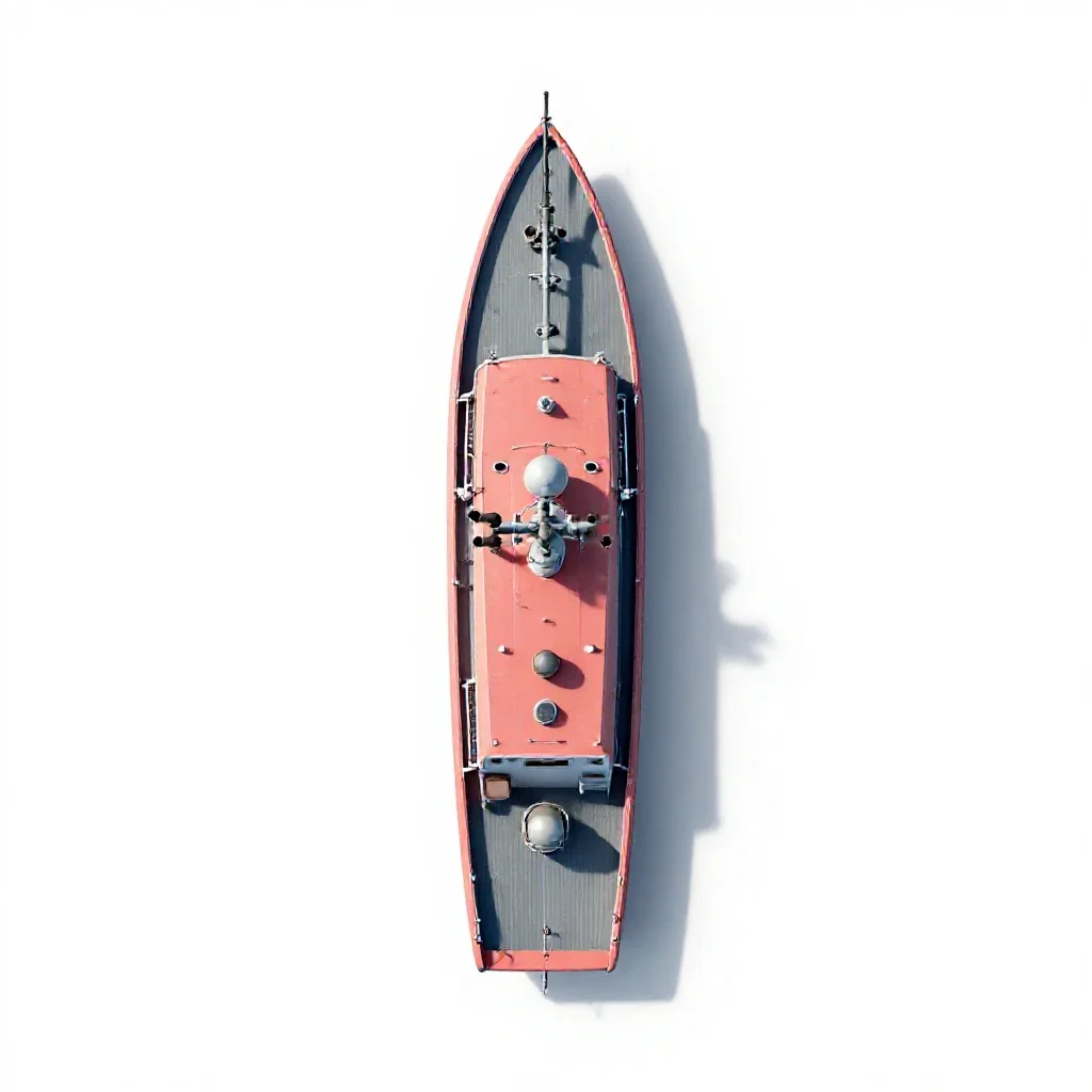Gunboat isolated on a white background