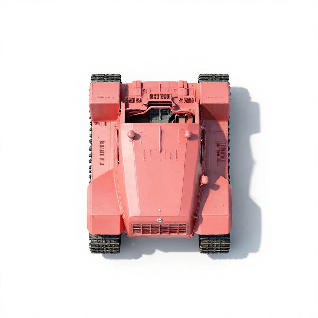 Half track isolated on a white background