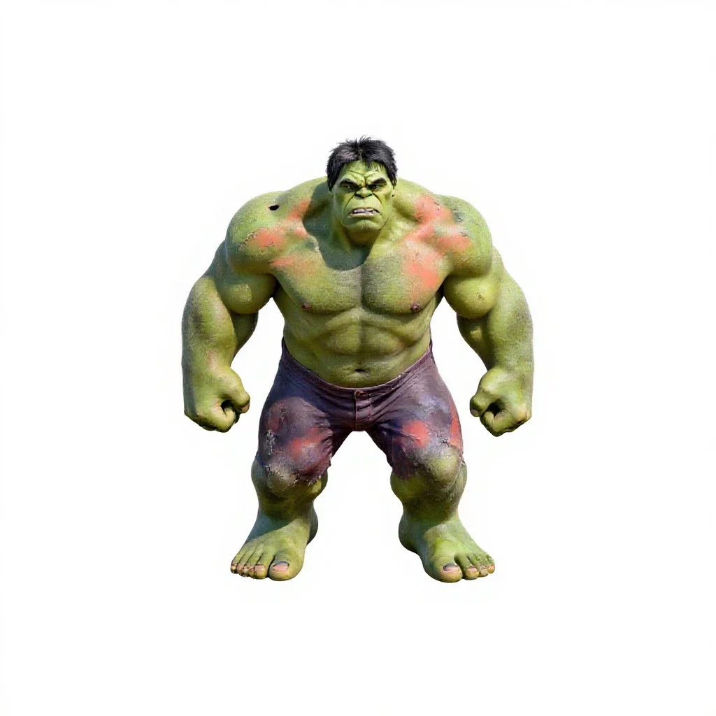 Hulk isolated on a white background