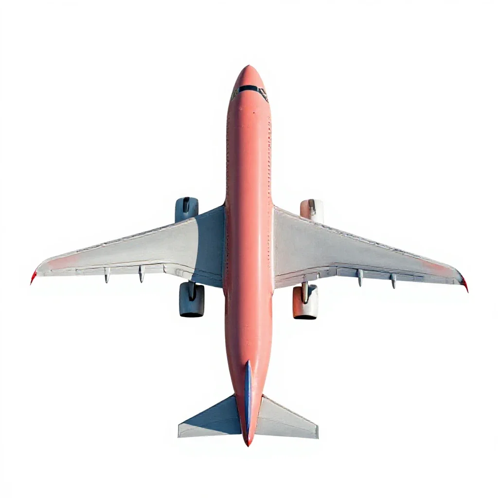 Jetliner isolated on a white background