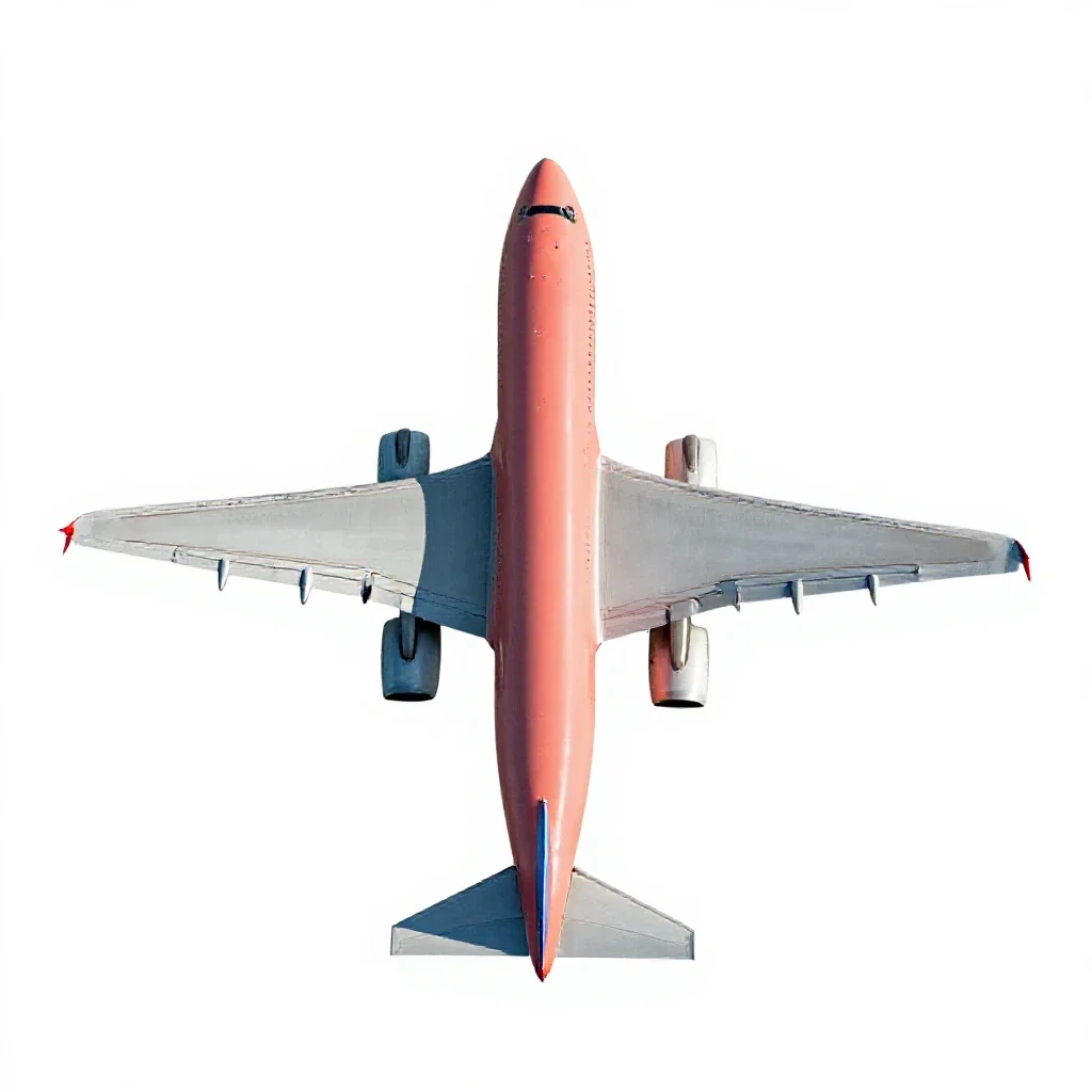 Jumbojet isolated on a white background