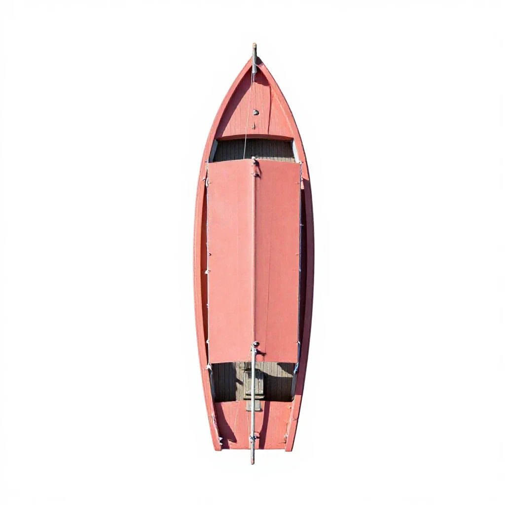 Keelboat isolated on a white background