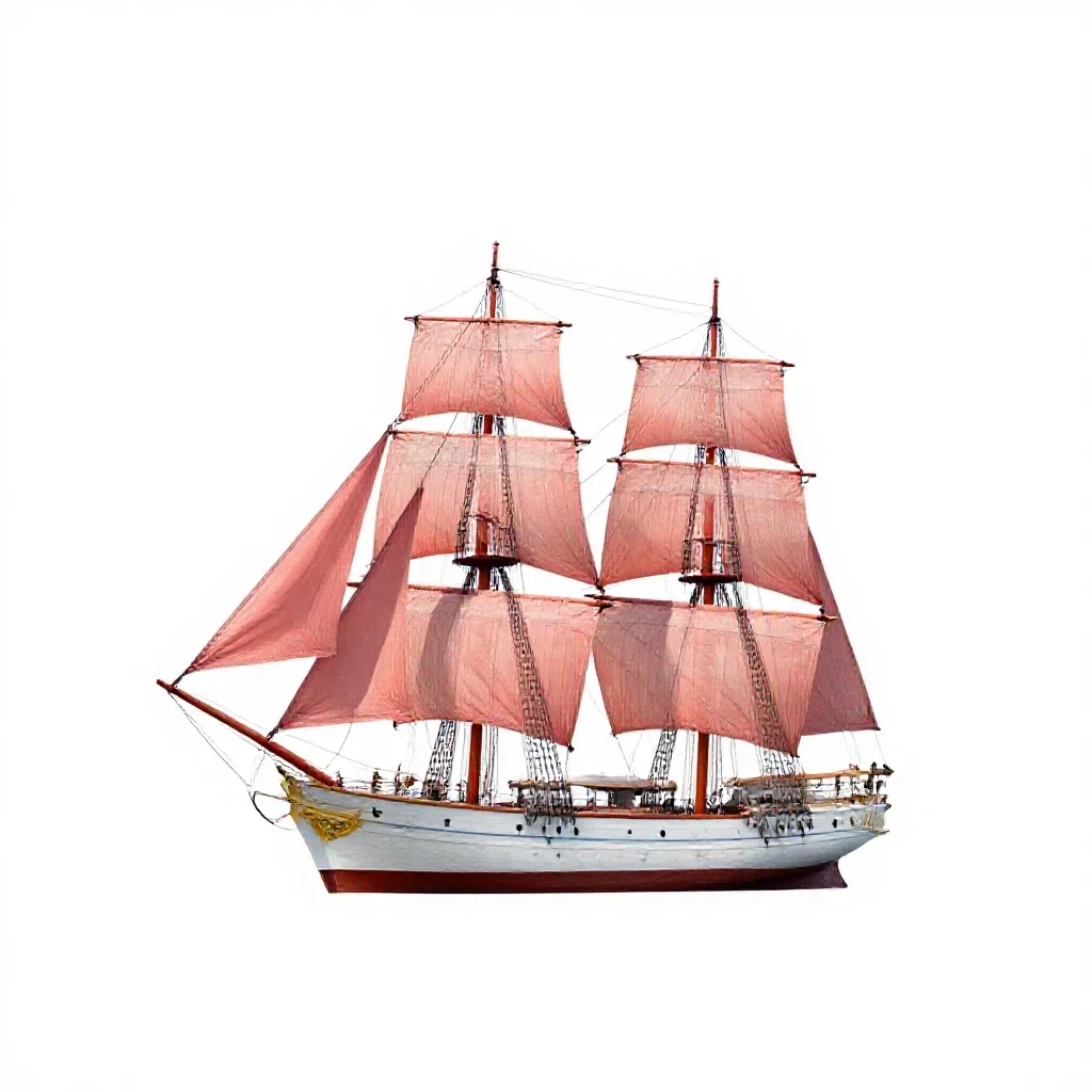 Ketch isolated on a white background