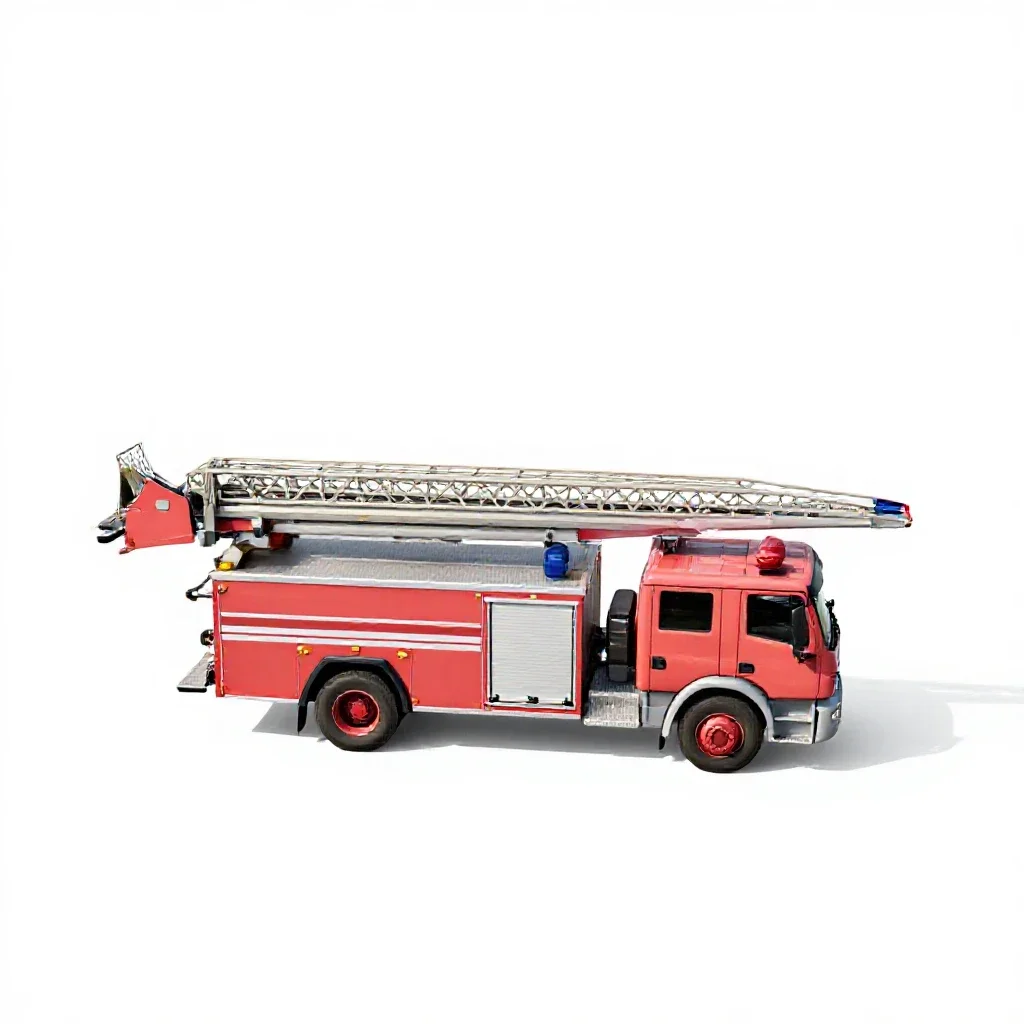 Ladder truck isolated on a white background