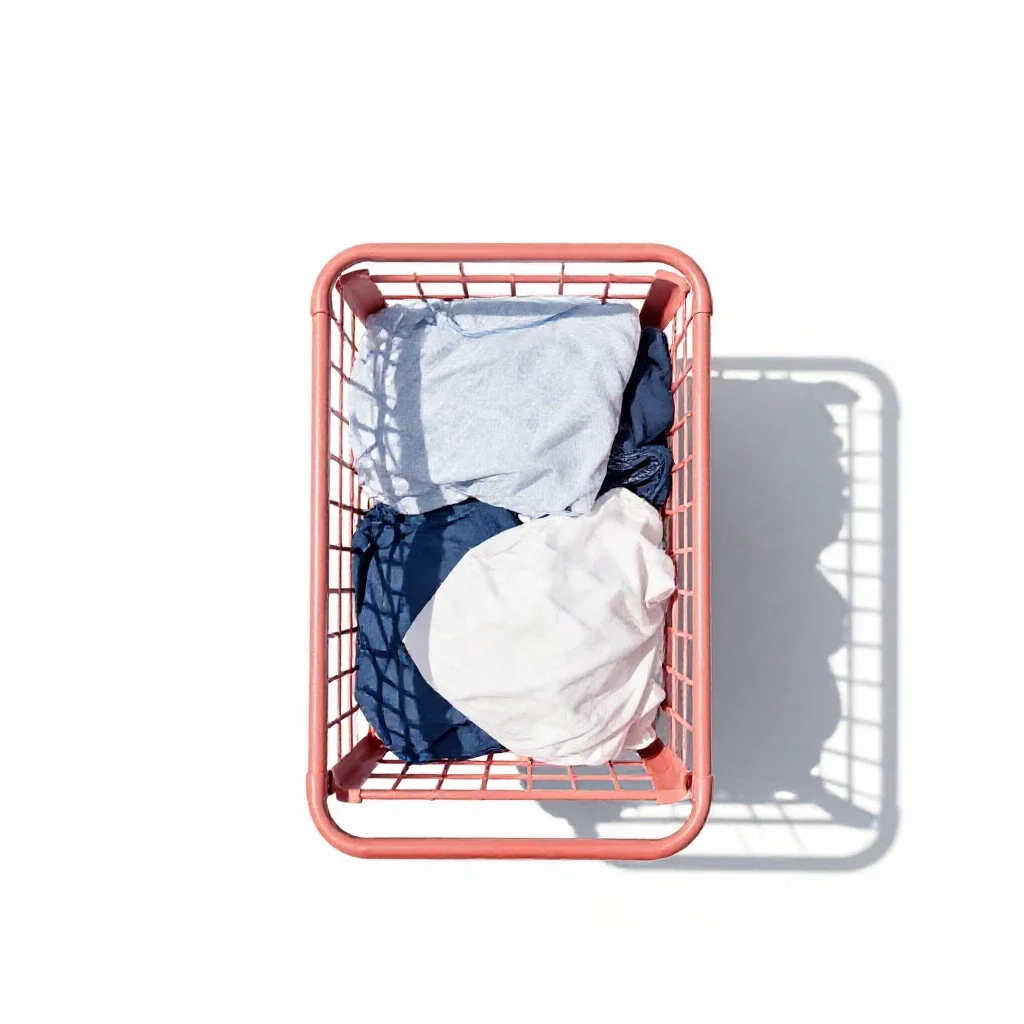 Laundry cart isolated on a white background