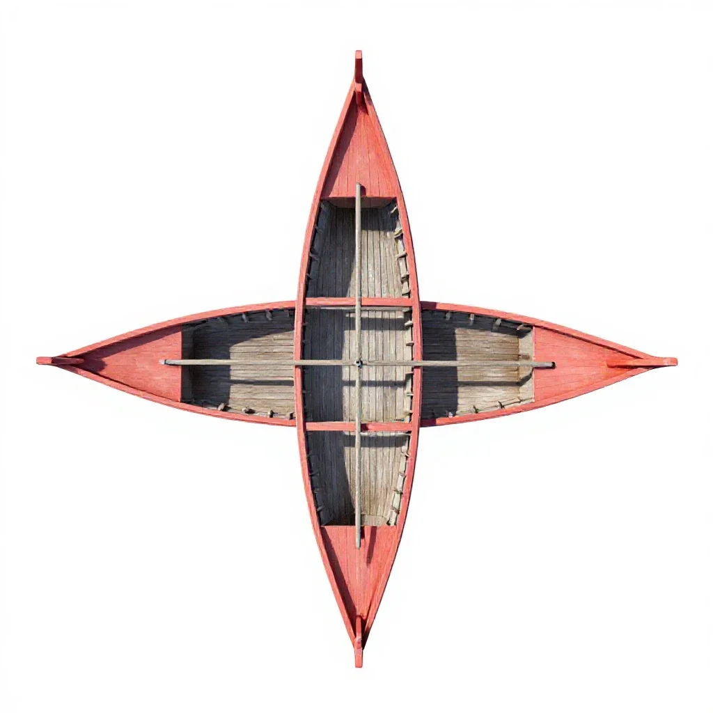 Longboat isolated on a white background