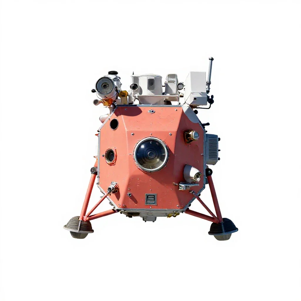 Lunar excursion module isolated on a white background