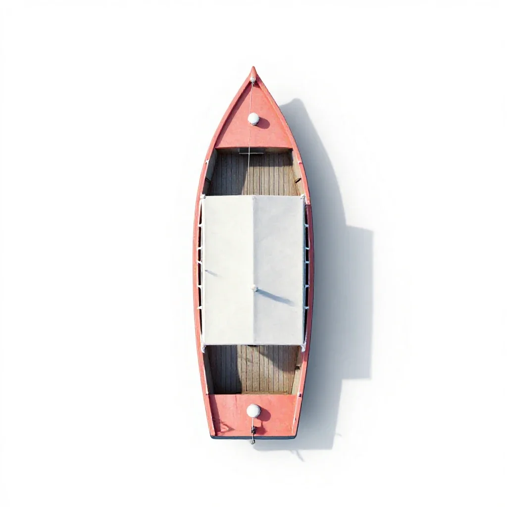 Mailboat isolated on a white background