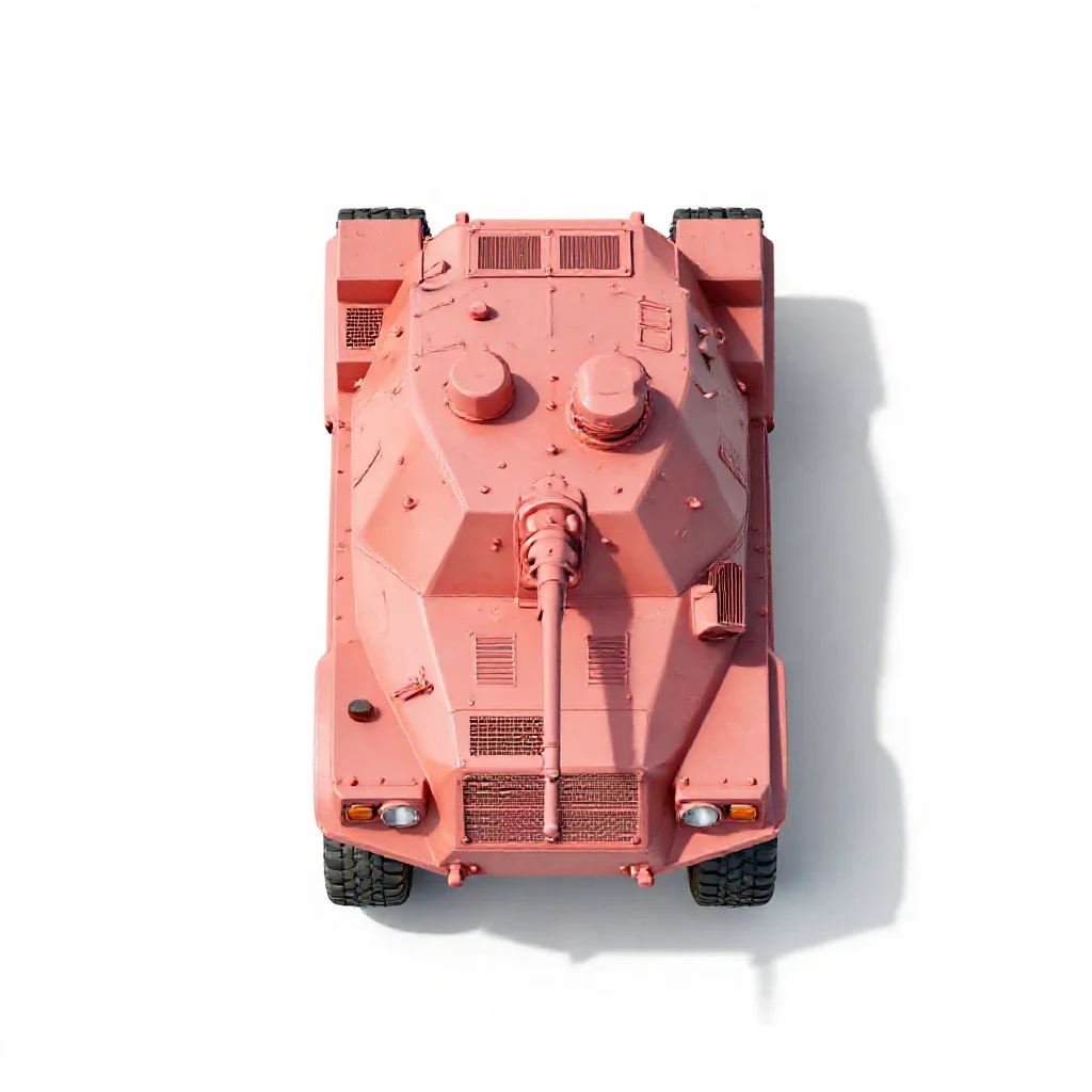Military vehicle isolated on a white background