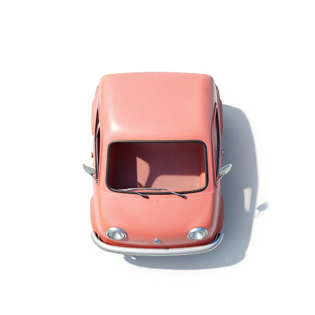 Milk float isolated on a white background