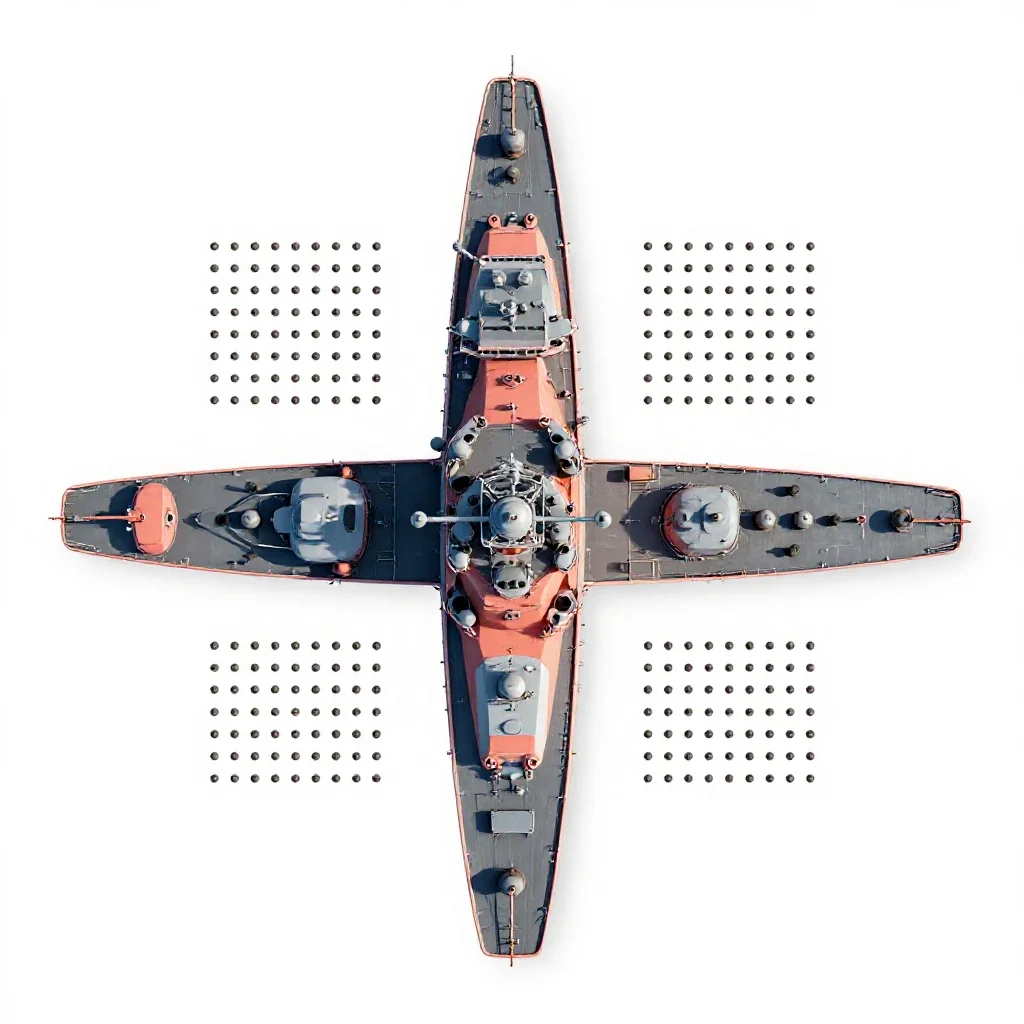 Minelayer isolated on a white background