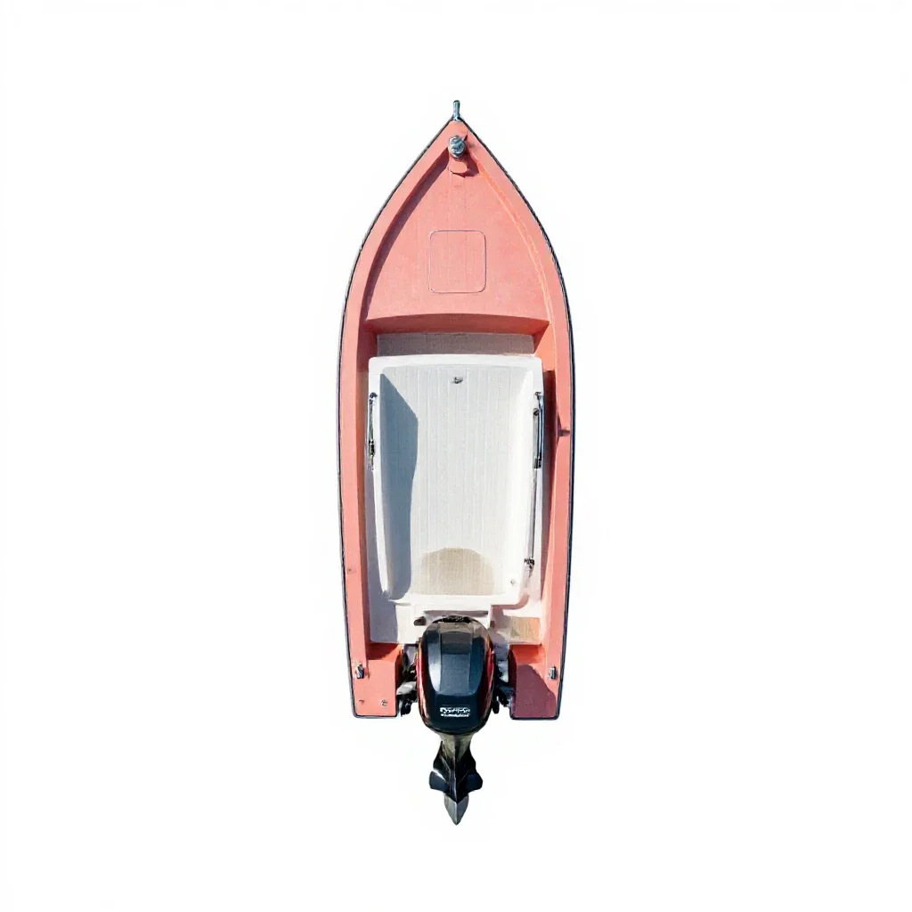 Motorboat isolated on a white background