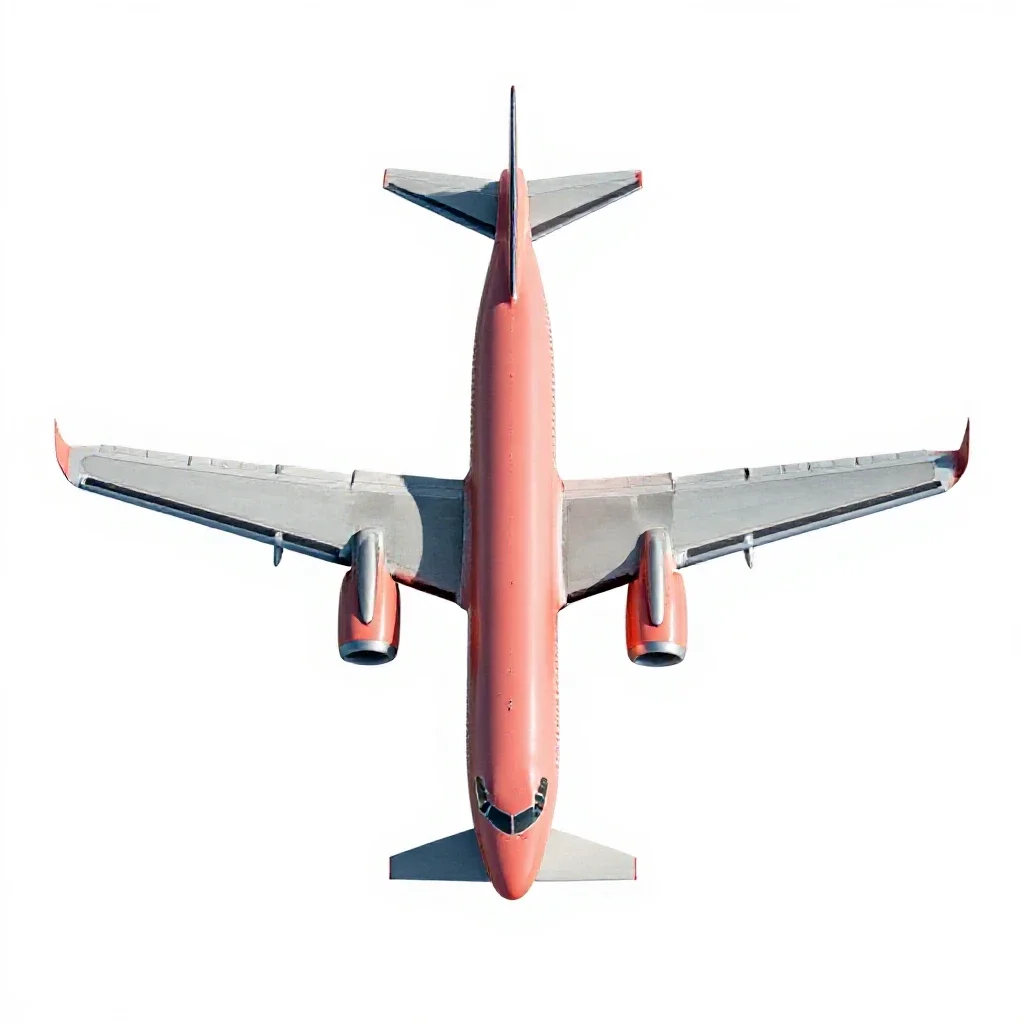 Multiengine airplane isolated on a white background
