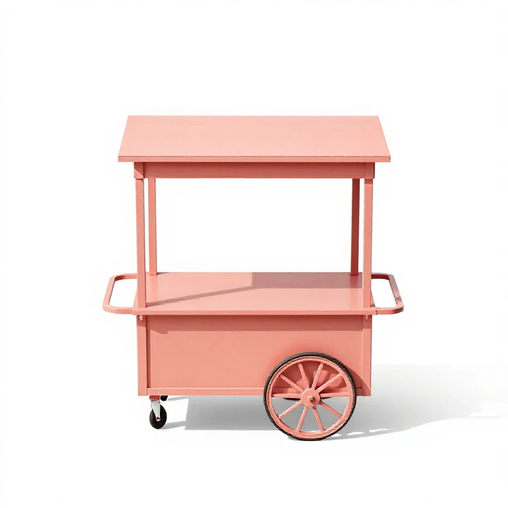 Pastry cart isolated on a white background
