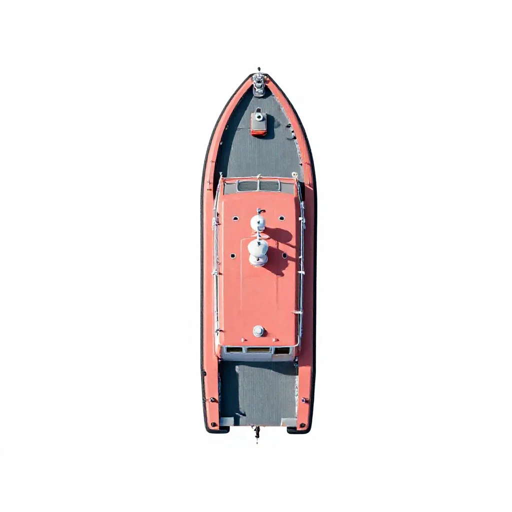 Patrol boat isolated on a white background