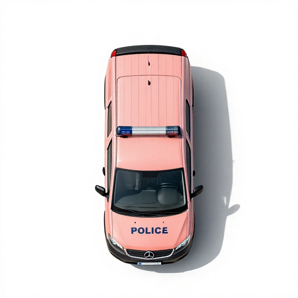 Police van isolated on a white background