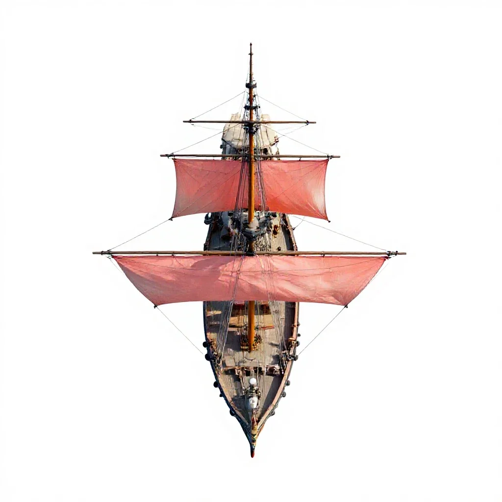 Privateer isolated on a white background