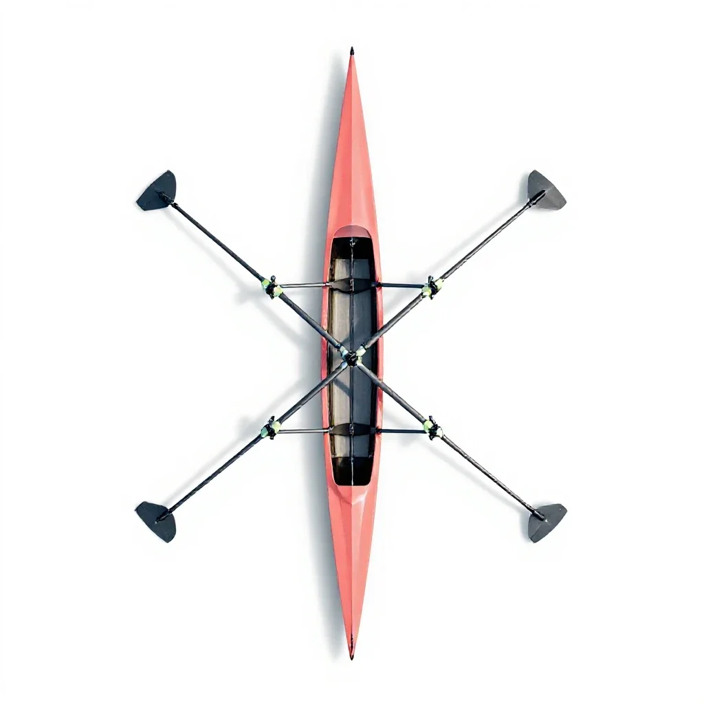 Racing boat isolated on a white background