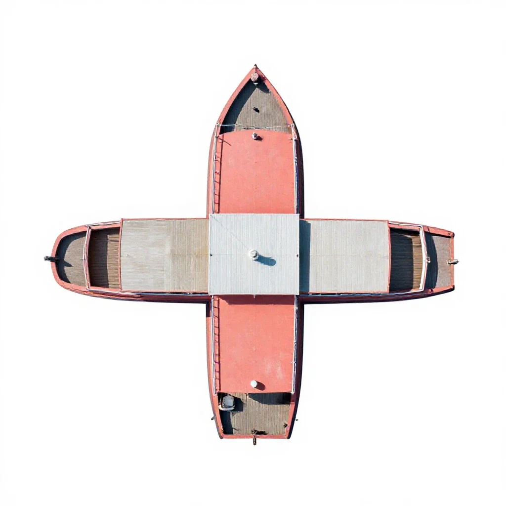River boat isolated on a white background