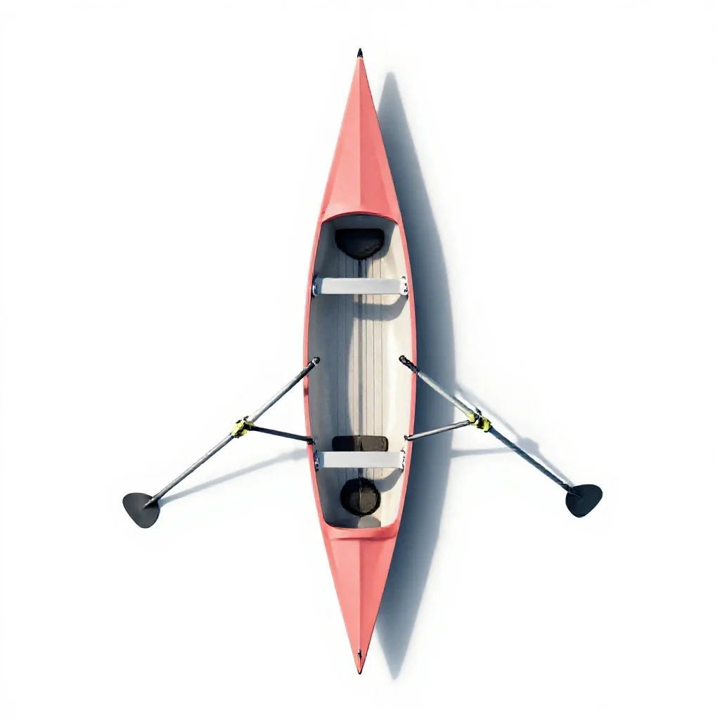 Rowing boat isolated on a white background