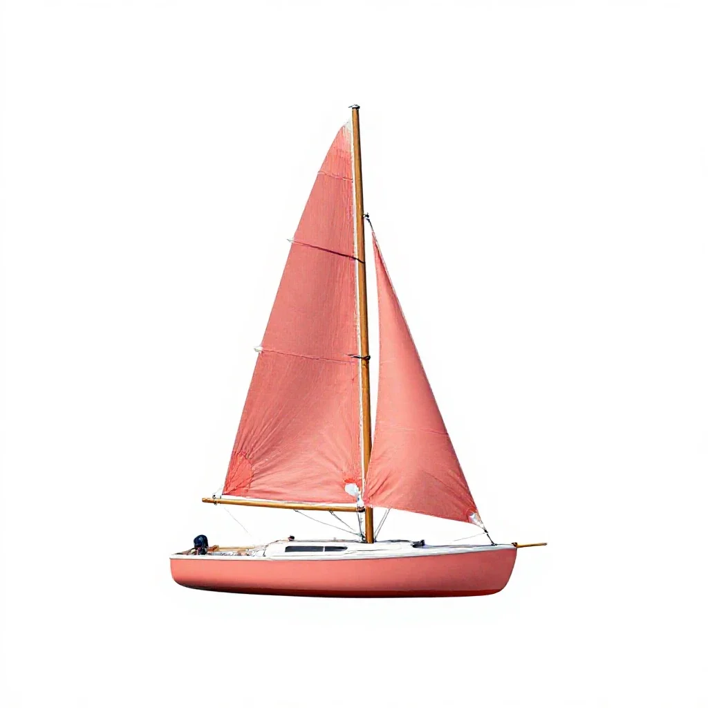 Sailboat isolated on a white background