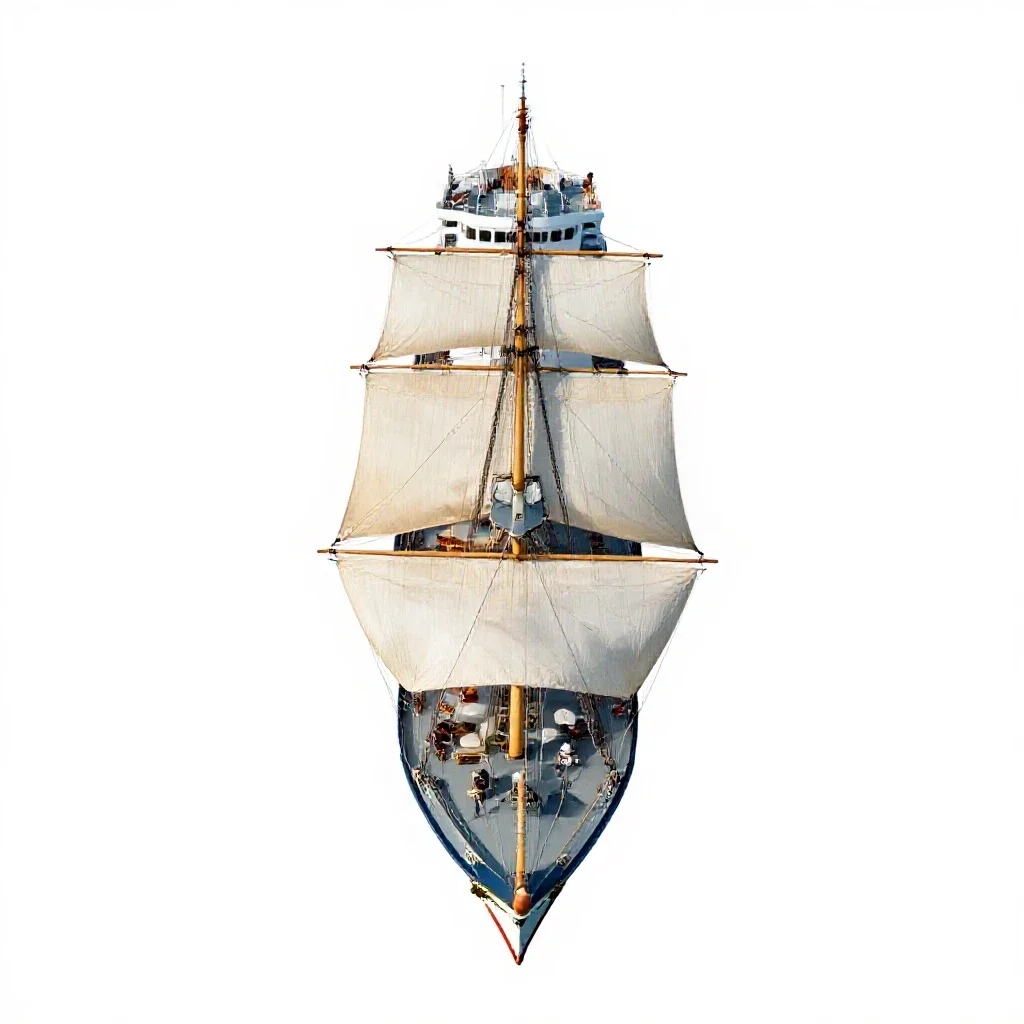 School ship isolated on a white background