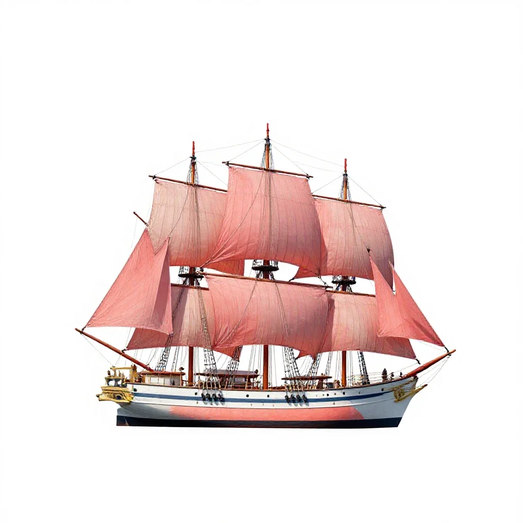 Schooner isolated on a white background