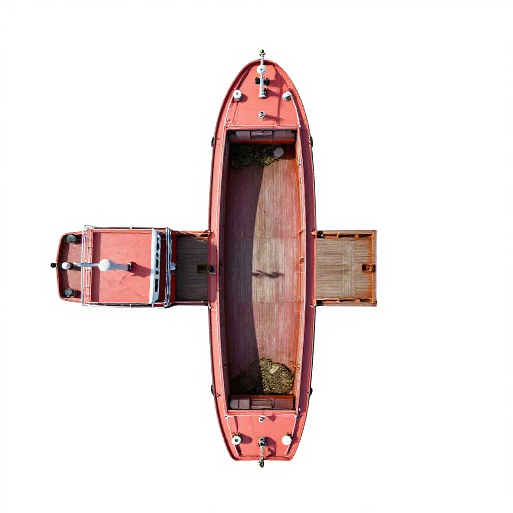 Scow isolated on a white background
