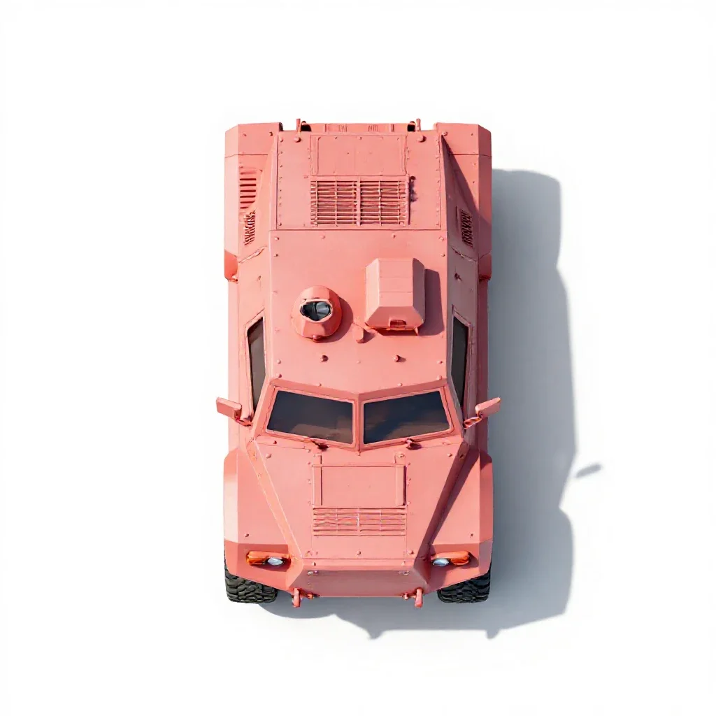 Armored vehicle isolated on a white background