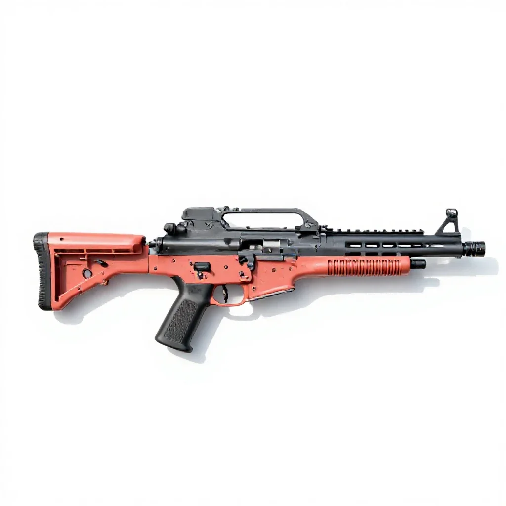 Assault gun isolated on a white background