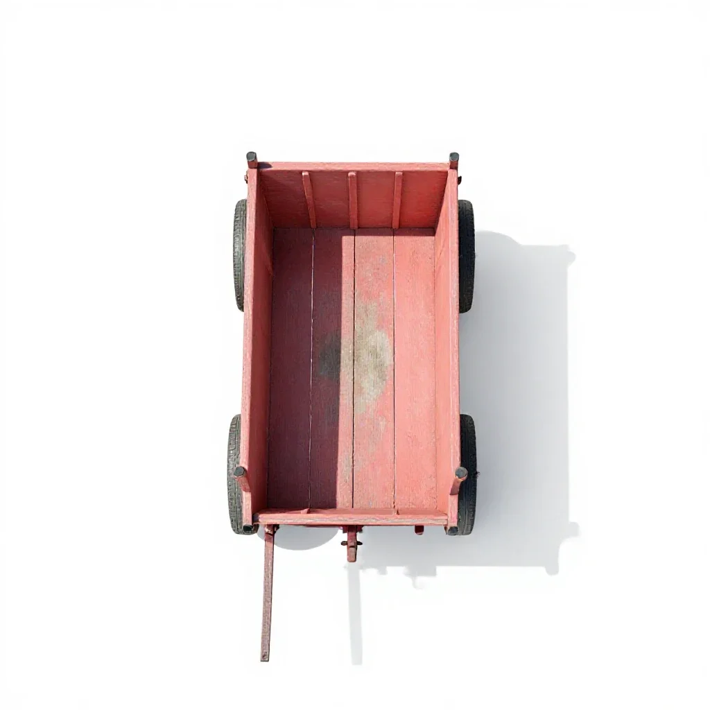 Oxcart isolated on a white background