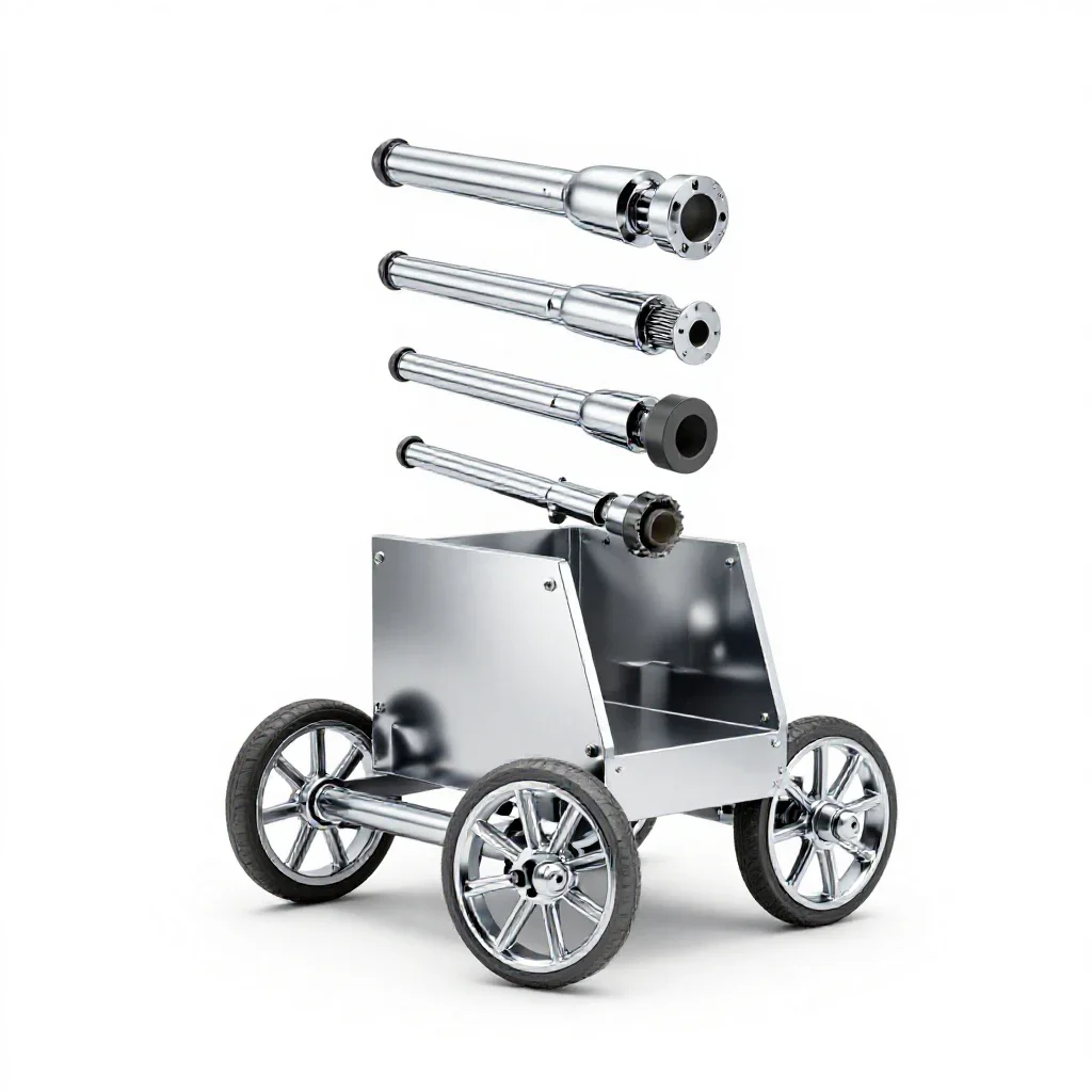 Barbette carriage isolated on a white background