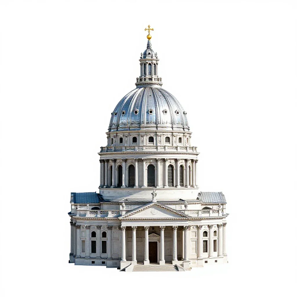 Basilica isolated on a white background