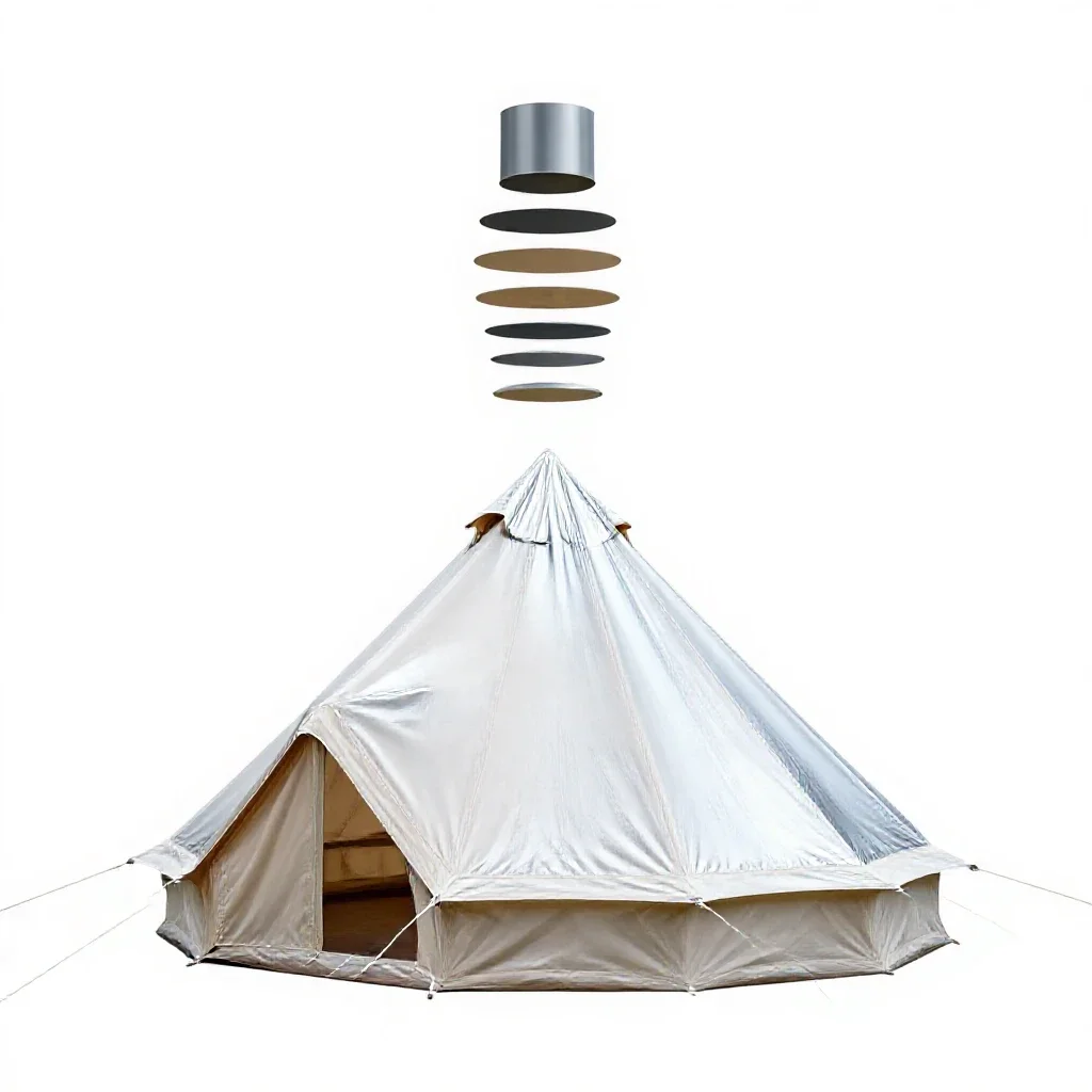 Bell tent isolated on a white background