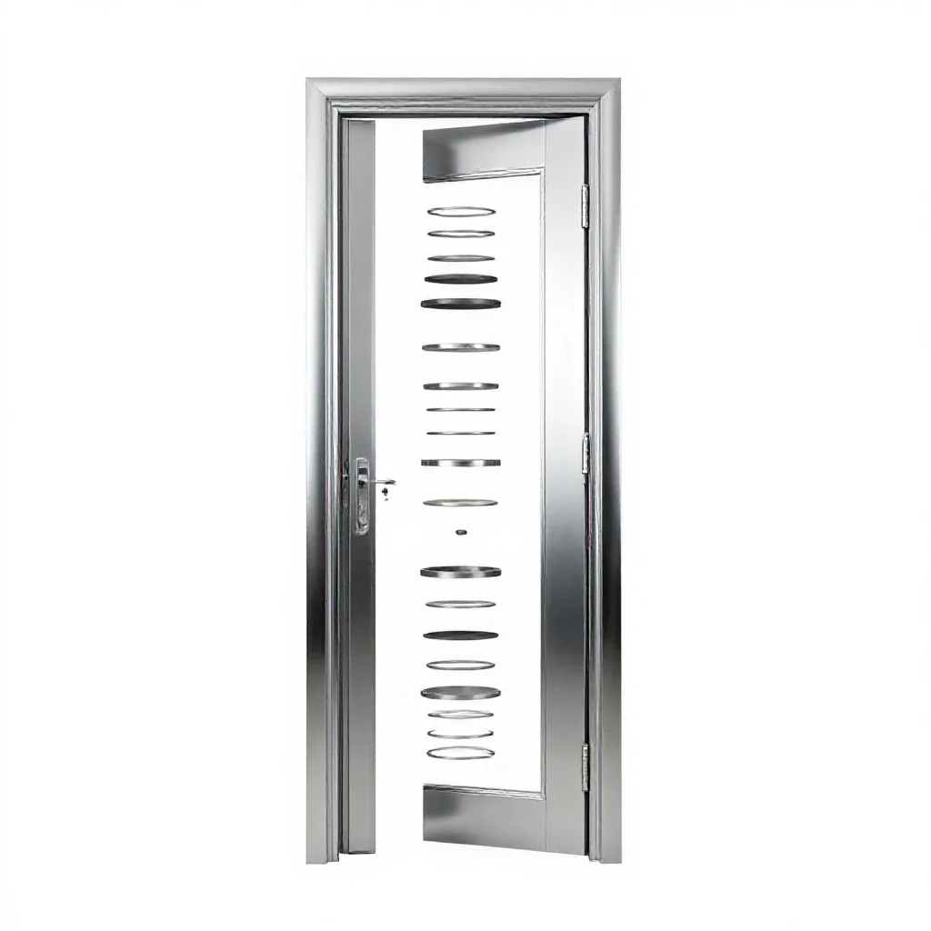 Bi-fold door isolated on a white background