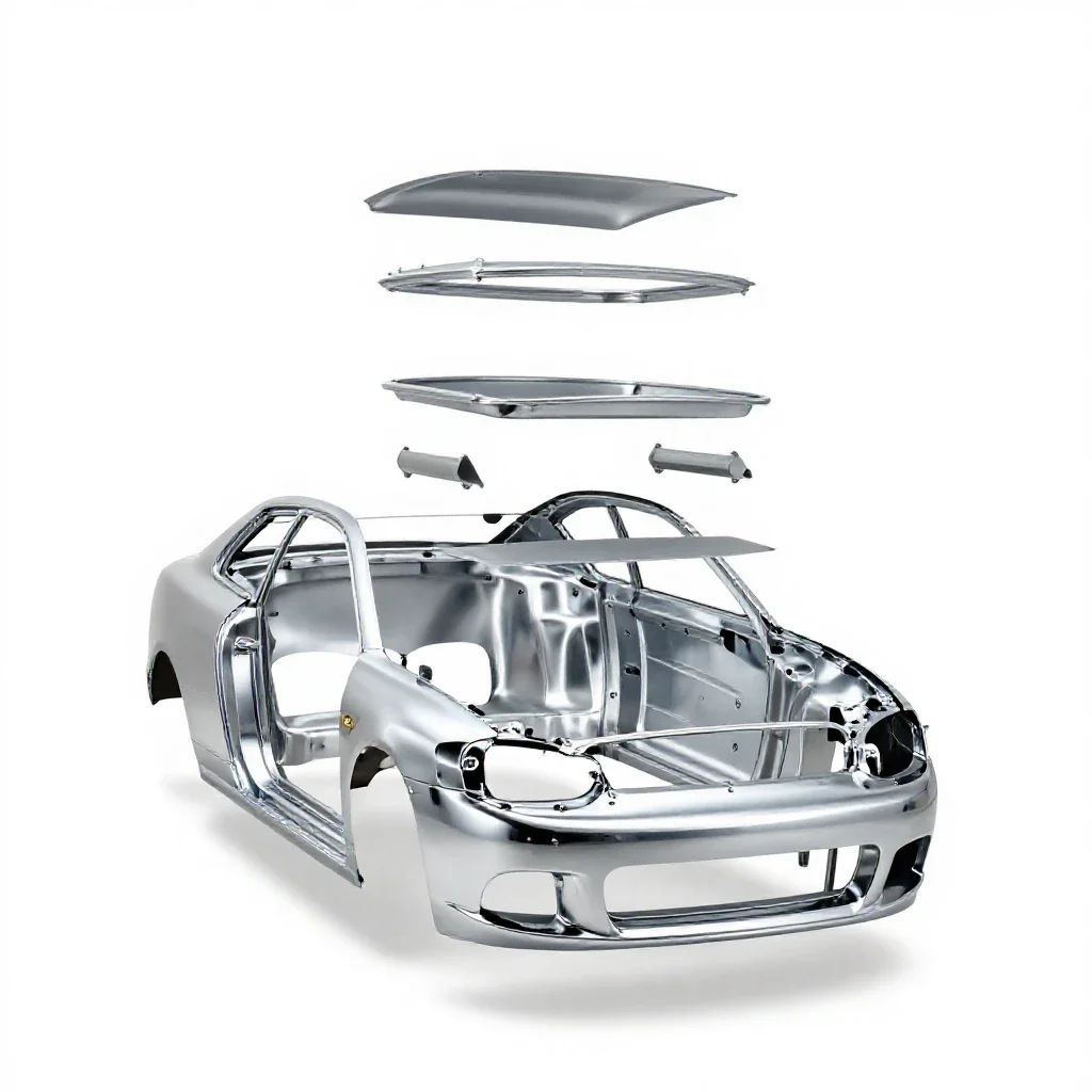Bodywork isolated on a white background