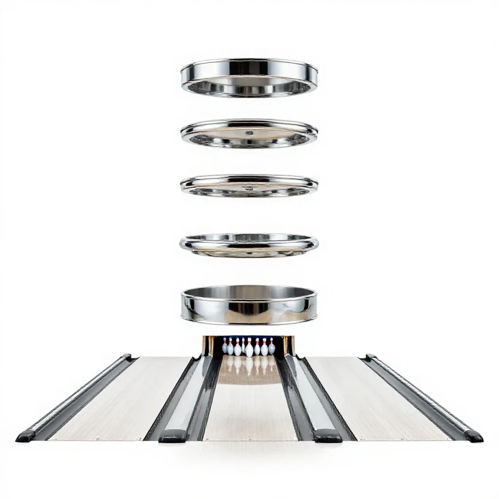 Bowling alley isolated on a white background