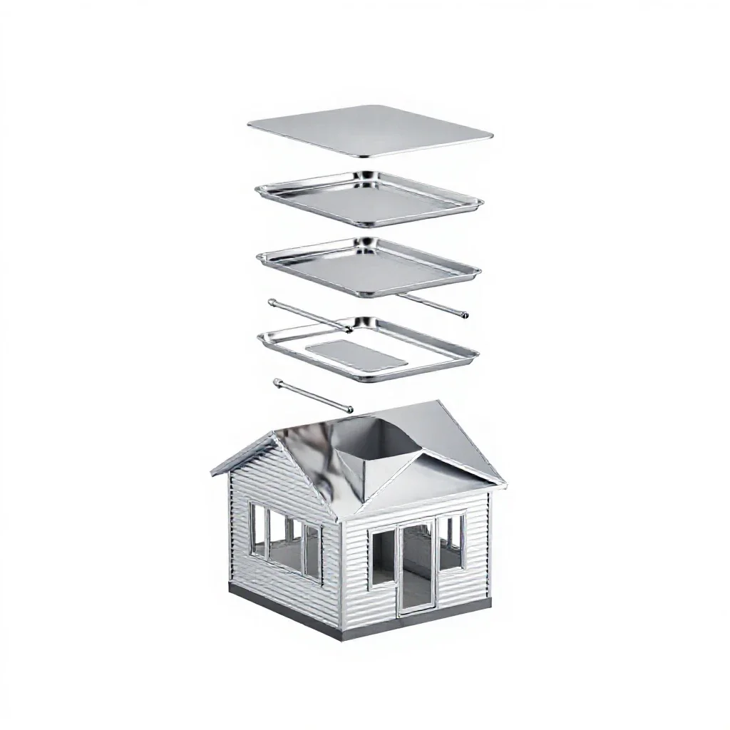 Bungalow isolated on a white background